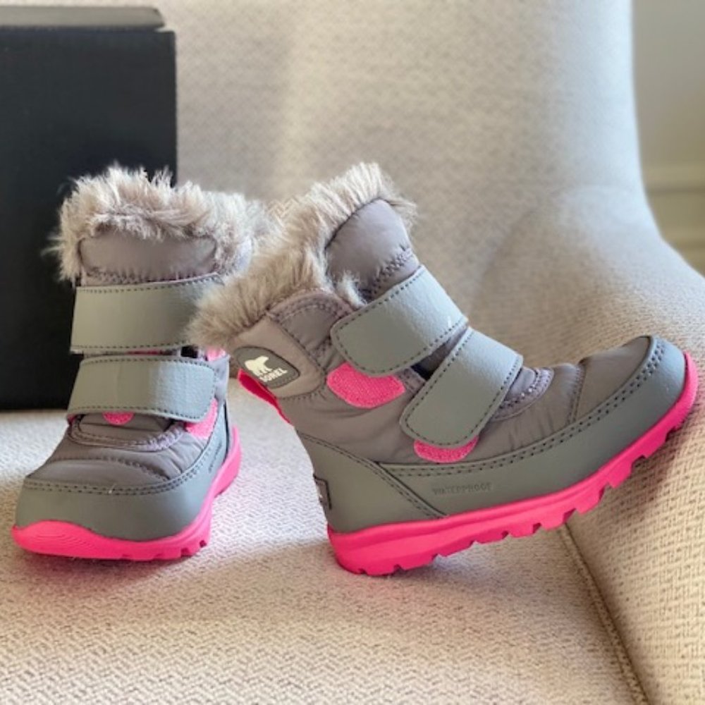 SOREL Whitney Strap Waterproof Insulated Winter Boots, Toddler Size 8, Like NEW